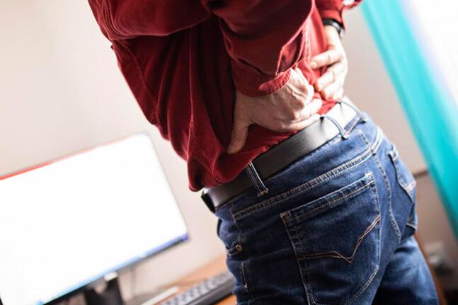 Πόνος στην πλάτη λόγω οστεοχονδρωσίας